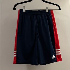 Boys adidas Navy and Red shorts size L (14/16)